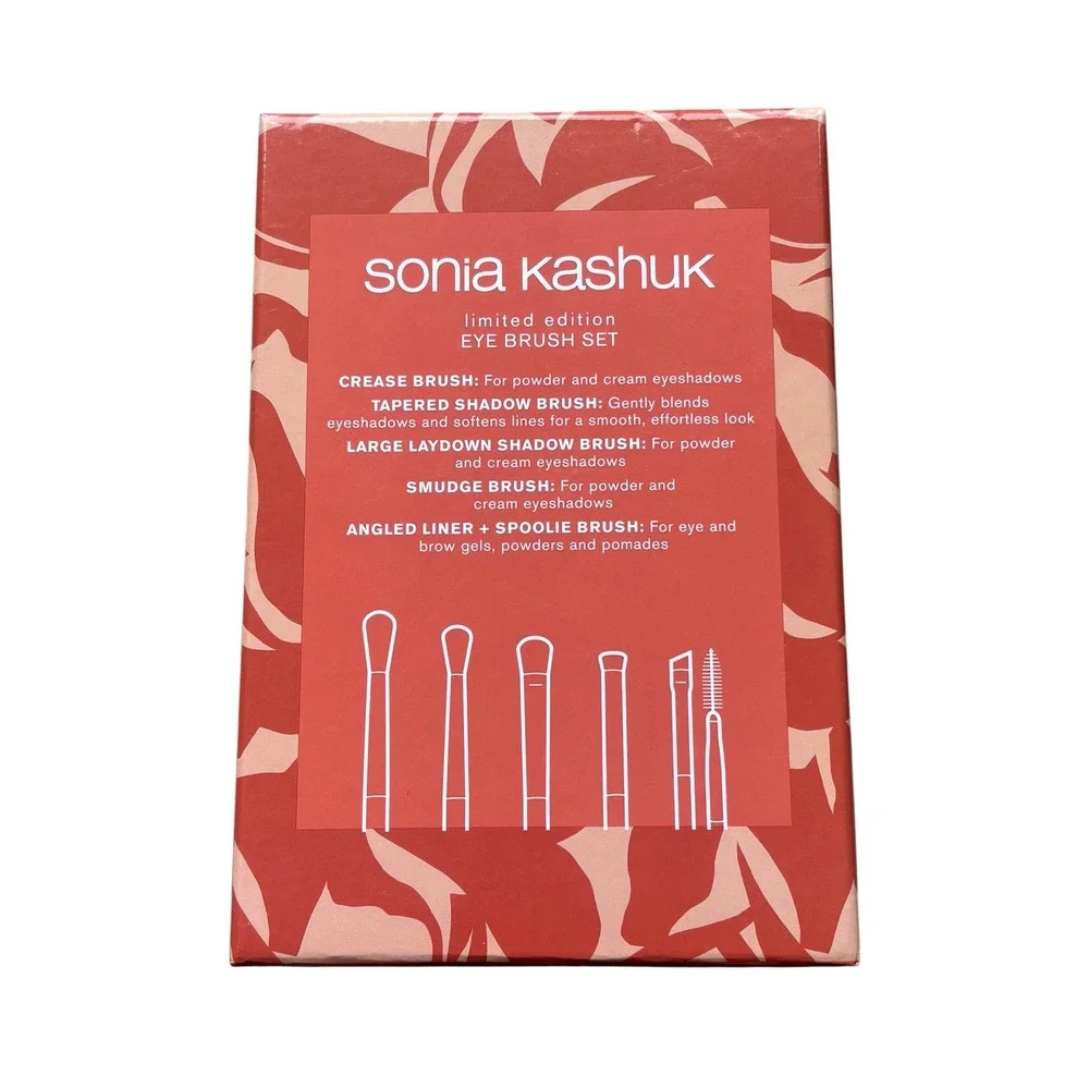 Sonia Kashuk Limited Edition Eye Brush Set 5 Piece Rose Gold Metallic Makeup Kit